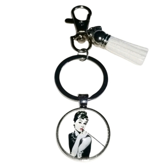Handcrafted Audrey Hepburn Keychain - Picture 1 of 4